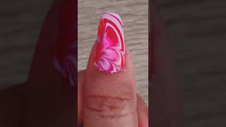 Nail art home 🌼🏠 nailartyoutubeshorts nailartdesignwater marble nail art [upl. by Hanny32]