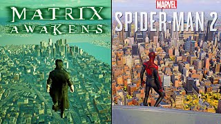 the matrix awakens Vs Marvel Spider Man 2  Comparison [upl. by Rezzani]