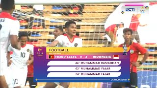 TIMOR LESTE 0 VS 3 INDONESIA HIGHLIGHT 32nd SEAGAMES CAMBODIA 2023 [upl. by Friedberg]