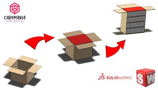 Designing and Assembling a Carton Box Using SolidWorks  StepbyStep Tutorial cad packaging [upl. by Endor613]