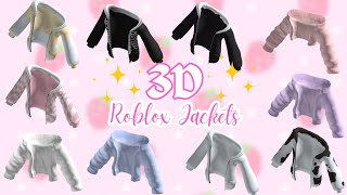 ROBLOX 3D LAYERED CLOTHING OFFSHOULDER JACKETS ID CODES for BloxburgBerry avenue and moreee [upl. by Ennairol]