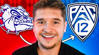 I Created Gonzaga in the NEW Pac12 [upl. by Rob819]