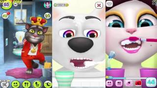 My Talking Angela VS My Talking Tom VS My Talking Dog 2 Gameplay Great Makeover for Childr [upl. by Joana]