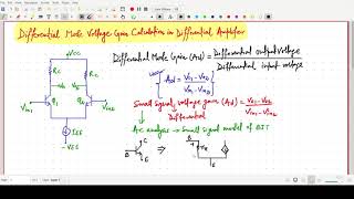 Differential Mode Gain Calculation in Differential Amplifier [upl. by Derek]