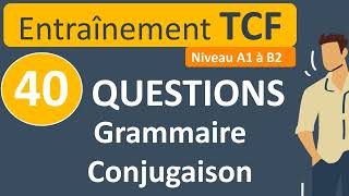 Entraînement TCF  40 questions  grammaire et conjugaison A2B2 [upl. by Aleacim33]