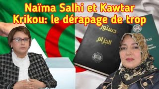 Naïma Salhi et la ministre Kawtar Krikou le dérapage de trop 😲😲 [upl. by Navaj93]