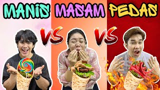 CHALLENGE MAKAN KEBAB PEDAS vs KEBAB MANIS vs KEBAB MASAM [upl. by Ettinger]