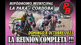 CARRERAS HIPODROMO MUNICIPAL LA PARA  CORDOBA 08102023 [upl. by Essile725]