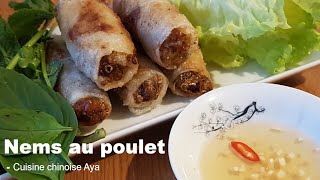 Recette Simple et Facile à faire Nems au Poulet Croustillants  Sauce Nuoc Mam [upl. by Placeeda]