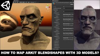 Unity3d AR Foundation  How To Map ARKit Blendshapes with 3D Models [upl. by Iy]