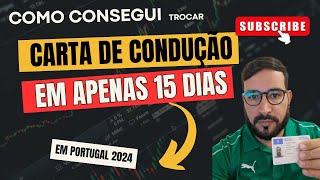 Troca da carta de condução rápido em 15 dias  passo a passo 2024 [upl. by Lewiss]