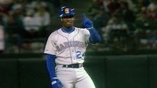 SEAOAK Griffey rips a double in first MLB atbat [upl. by Sarad43]