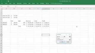 How to use Excel Goal Seek Solver and Scenario Manager to solve a business decision model [upl. by Abramson380]