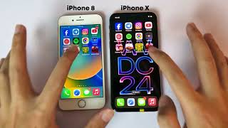 iPhone X Vs iPhone 8 Speed Test in 2024  How is it [upl. by Gnuy909]