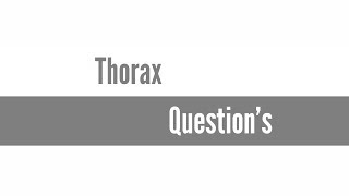 Thorax Anatomy  Questions [upl. by Ardnac]