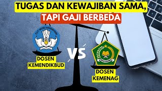 Gaji Dosen Kemendikbud vs Kemenag  Gaji Dosen PNS [upl. by Enahsal834]