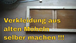 Abdeckung  Türe Heizungsrohre aus alten Möbeln selber machen Ideen aus alten Möbeln [upl. by Nedia]