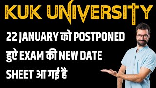 kuk university date sheet postponed exam  kurukshetra university date sheet  kuk date sheet 2024 [upl. by Euqinay967]