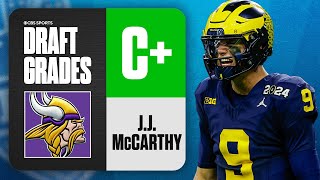 2024 NFL Draft Grades Vikings select JJ McCarthy No 10 Overall  CBS Sports [upl. by Cumings]