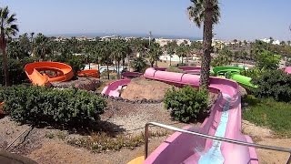 Super Slalom Water Slide at Aqualand Costa Adeje [upl. by Sall893]