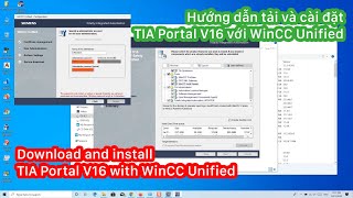 Download and install TIA Portal V16 with WinCC Unified [upl. by Nanerb660]