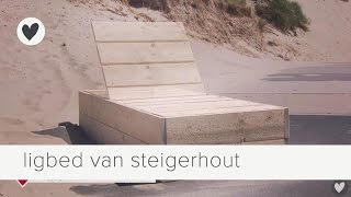 ligbed van steigerhout  vtwonen  doehetzelf [upl. by Einnig247]