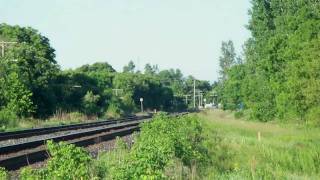 CN Intermodal Train Through Ingersoll ON [upl. by Akzseinga376]