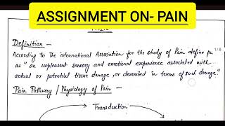 ASSIGNMENT ON PAIN BSC NURSING ALL ASSIGNMENT assignment pain bscnursing [upl. by Barren]