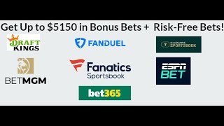 Get Up to 5150 in Bonus  Risk Free Bets  Best Sportsbook Sign Up Bonuses for the NFL Season [upl. by Yblehs]