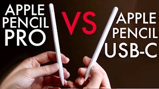 Apple Pencil Pro Vs Apple Pencil USBC Comparison Review [upl. by Namara]