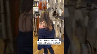 When ROCKER GIRL walks into a MUSIC STORE 👀 shorts [upl. by Keavy]