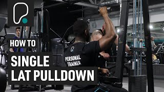 How To Do Single Lat Pulldowns [upl. by Rednaxela]