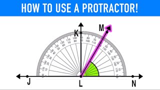 HOW TO USE A PROTRACTOR TO MEASURE ANGLES [upl. by Mooney]