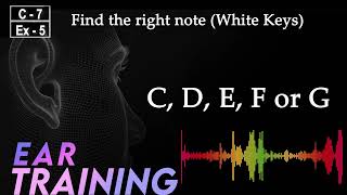 Lesson 7 Exercise 5 CDEF or G  Sound Match  Hear and Play  Ear Training Keyboard Class [upl. by Loraine]