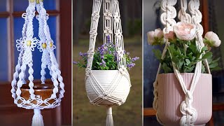 3 MACRAME PLANT HANGERS to Make at Home [upl. by Jansson]