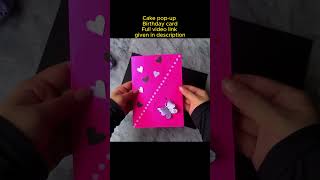 Beautiful birthday greeting card idea DIY birthday cake popup card [upl. by Gravante]