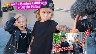 Mini Hailey Baldwin amp Justin Bieber FOUND by REAL PAPARAZZI 📸 Hollywood Paparazzi Exclusive [upl. by Adaiha536]