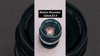 Konica Hexanon 52mm f18 vintagelens lenses filmcamera lens konica 35mm oldlens [upl. by Nadnerb]