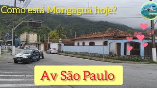 Como está Mongaguá hoje divisa de Mongaguá com praia grande Av São Paulo [upl. by Ysteb]