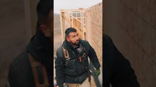 Sheathing exterior walls framing construction milwaukeepowertools diy carpintero carpenter [upl. by Nylesor160]