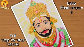 Khatu Shyam Ji Drawing Khatu Shyam Ji Ki Drawing Kaise Banaen Easy Step By Step [upl. by Adroj863]