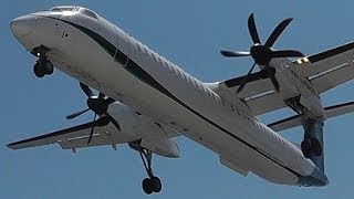 The Unique Dash 8 Q400 2 Low Landings amp 2 Takeoffs at Skiathos the Second St Maarten [upl. by Ainocal]