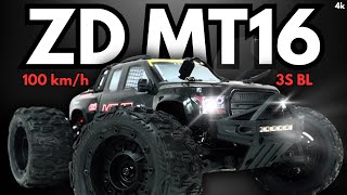 NEUER 116er Monstertruck mit 3S BRUSHLESS Power  ZD RACING MT16  RC Cars [upl. by Sadella]