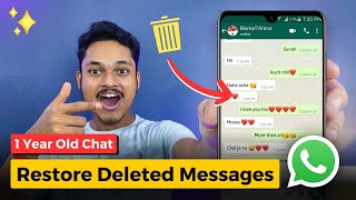 Whatsapp delete chat ko wapas kaise laye  Recover deleted Whatsapp messages without backup [upl. by Roosevelt]