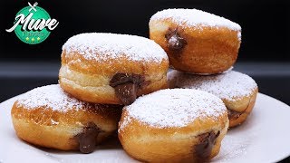 Riquísimas DONAS RELLENAS con Nutella  Muve Flavors [upl. by Edholm798]