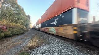 CSXT INTERMODAL CONTAINER TRAIN FROM PHILADELPHIA PA TO NORTH BALTIMORE OH [upl. by Rtoip28]