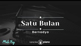 Satu Bulan  Bernadya KARAOKE PIANO  MALE KEY [upl. by Mushro37]