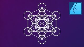 How to Draw Metatron’s Cube in Affinity Designer [upl. by Adialeda]