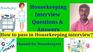 Housekeeping Interview questions and answers  How to pass in housekeeping interview [upl. by Eifos]