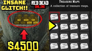 CRAZY GOLD GLITCH INFINITE GOLD MONEY XP GLITCH  INF TREASURE MAPS  RDR2 ONLINE  RED DEAD ONLINE [upl. by Noreh]